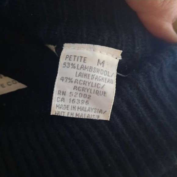 80s Lambswool Knit Sweater Vintage Liz Claiborne Color Block - Picture 7 of 10